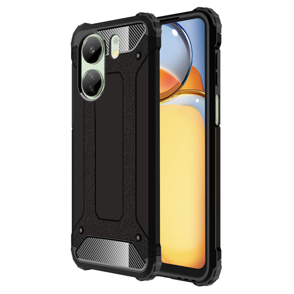 Puzdro pre Xiaomi Poco C65 / Redmi 13C, Techsuit, Hybrid Armor, Čierne