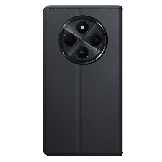 Puzdro pre Xiaomi Poco C75 / Redmi 14C, 3MK, Peňaženka, Čierna