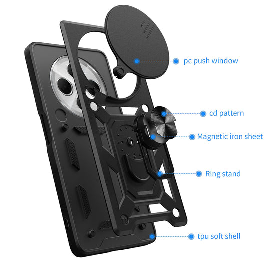 Puzdro pre Xiaomi Poco C75 / Redmi 14C, Techsuit, CamShield, Čierne