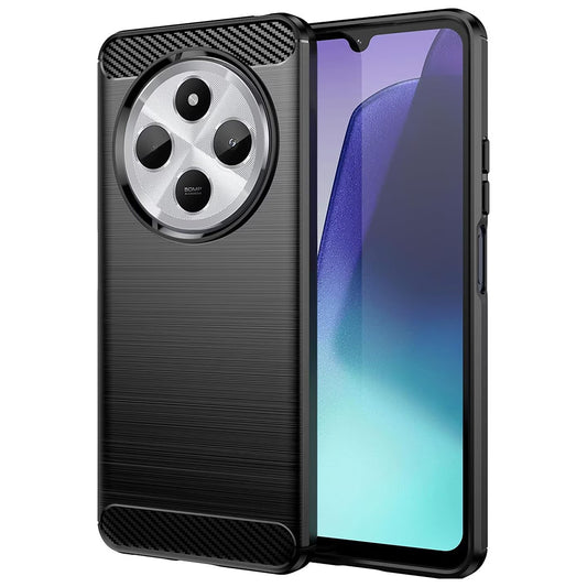 Puzdro pre Xiaomi Poco C75 / Redmi 14C, Techsuit, Karbón, Čierna