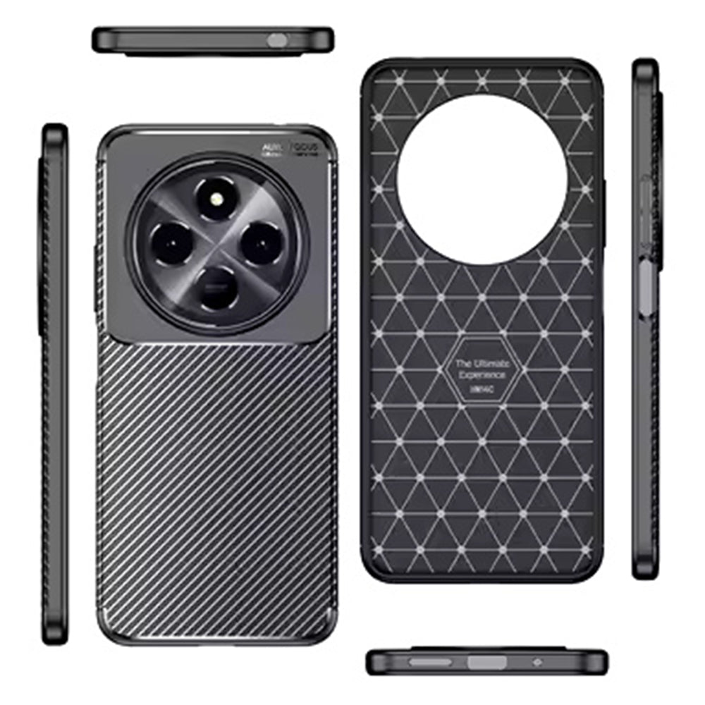 Case for Xiaomi Poco C75 / Redmi 14C, Techsuit, CarbonFiber, Black