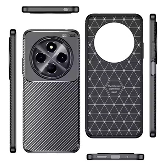 Puzdro pre Xiaomi Poco C75 / Redmi 14C, Techsuit, CarbonFiber, Čierne