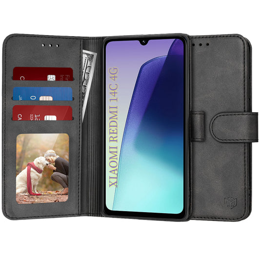 Puzdro pre Xiaomi Poco C75 / Redmi 14C, Techsuit, Diary Book, čierne