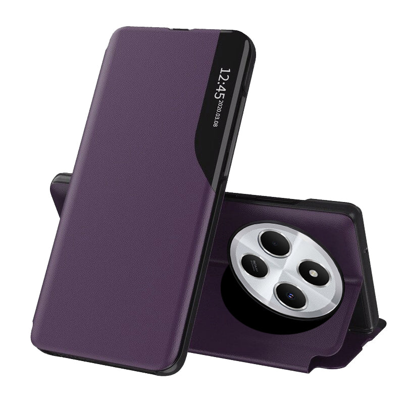 Puzdro pre Xiaomi Poco C75 / Redmi 14C, Techsuit, eFold, fialové