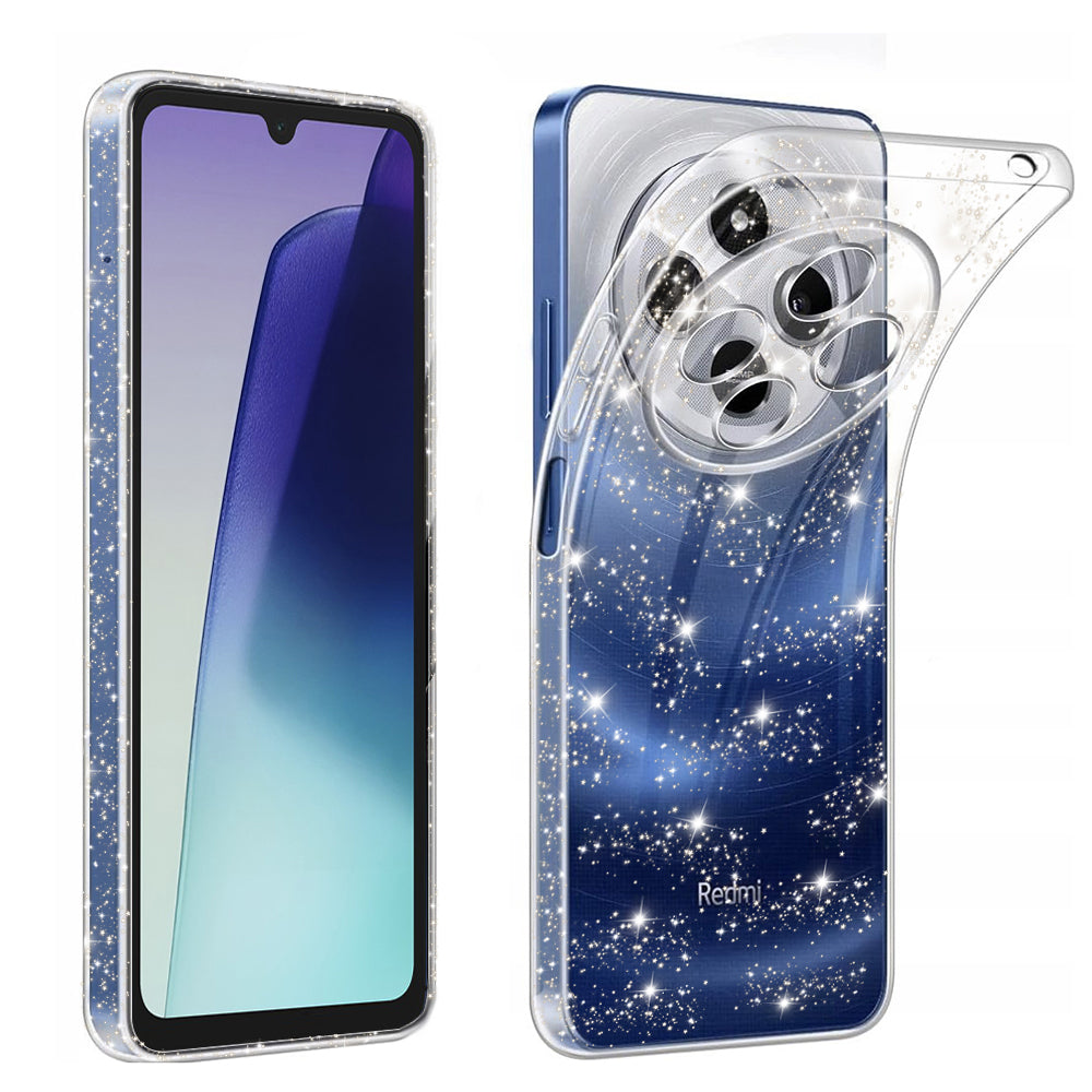 Puzdro pre Xiaomi Poco C75 / Redmi 14C, Techsuit, SparkleSkin, Priehľadné