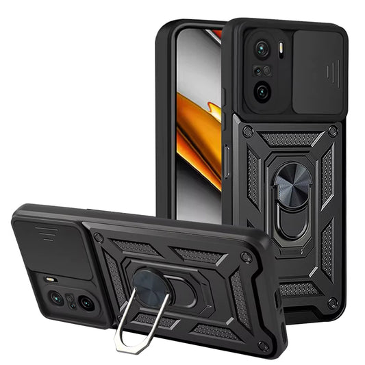 Puzdro pre Xiaomi Poco F3 / Mi 11i, Techsuit, CamShield, Čierne