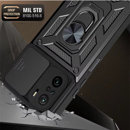 Puzdro pre Xiaomi Poco F3 / Mi 11i, Techsuit, CamShield, Čierne