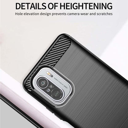 Puzdro pre Xiaomi Poco F3 / Mi 11i, Techsuit, Karbón, Čierne