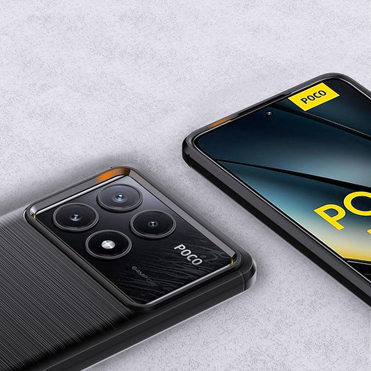 Puzdro pre Xiaomi Poco F6 Pro, Techsuit, Karbón, Modrá