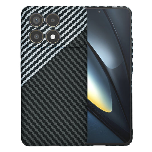 Puzdro pre Xiaomi Poco F6 Pro, Techsuit, Carbonite FiberShell, Čierna Sivá