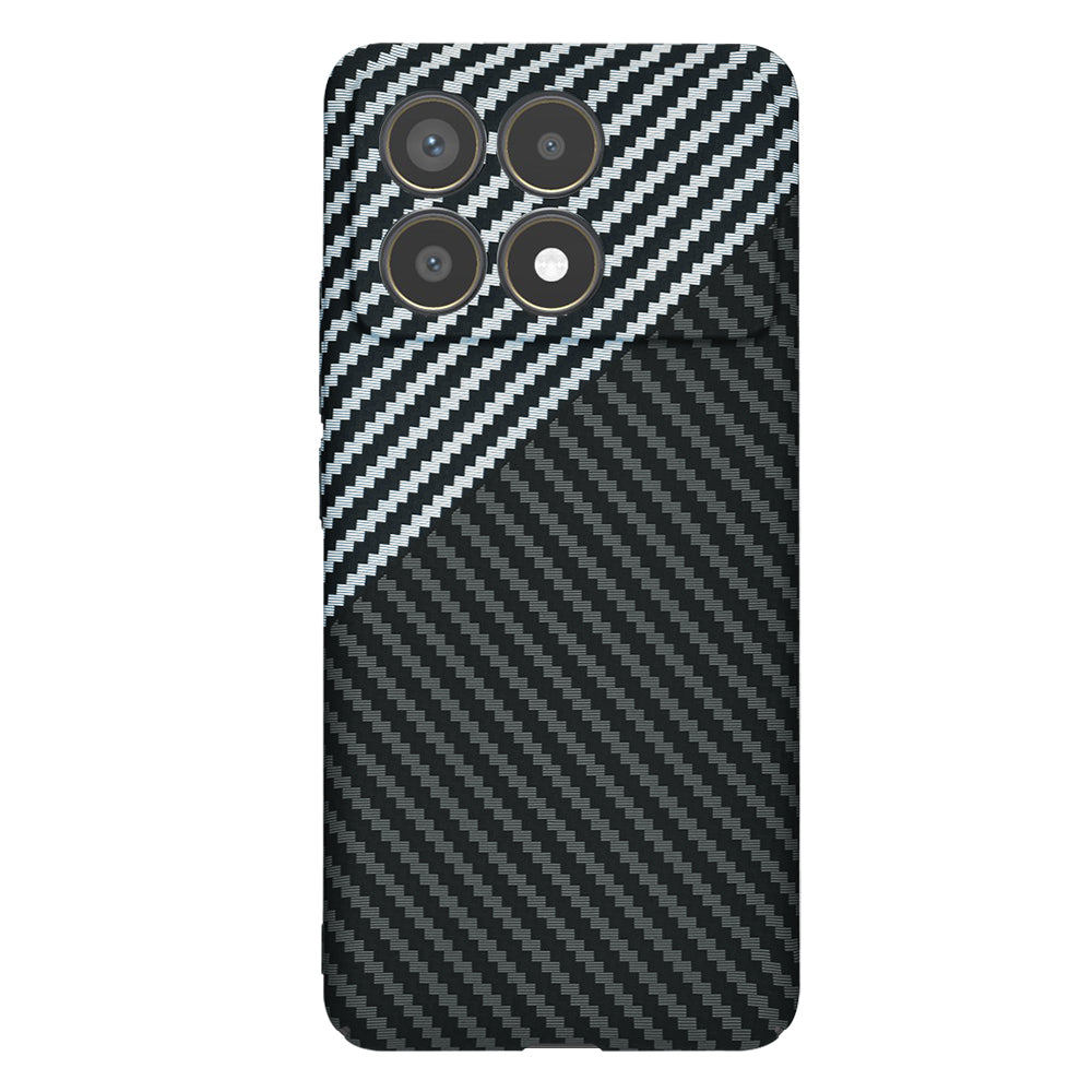 Puzdro pre Xiaomi Poco F6 Pro, Techsuit, Carbonite FiberShell, Čierna Sivá