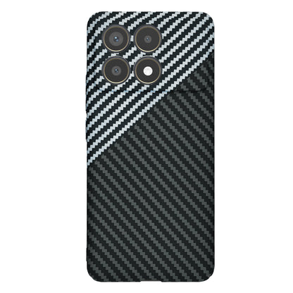 Puzdro pre Xiaomi Poco F6 Pro, Techsuit, Carbonite FiberShell, Čierna Sivá