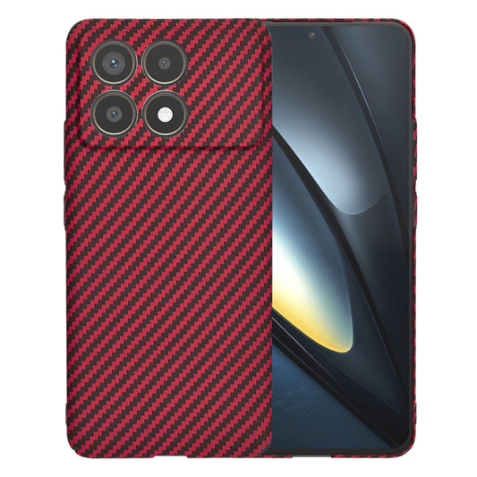 Puzdro pre Xiaomi Poco F6 Pro, Techsuit, Carbonite FiberShell, Červené