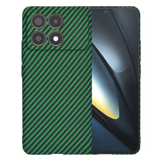 Puzdro pre Xiaomi Poco F6 Pro, Techsuit, Carbonite FiberShell, Zelené