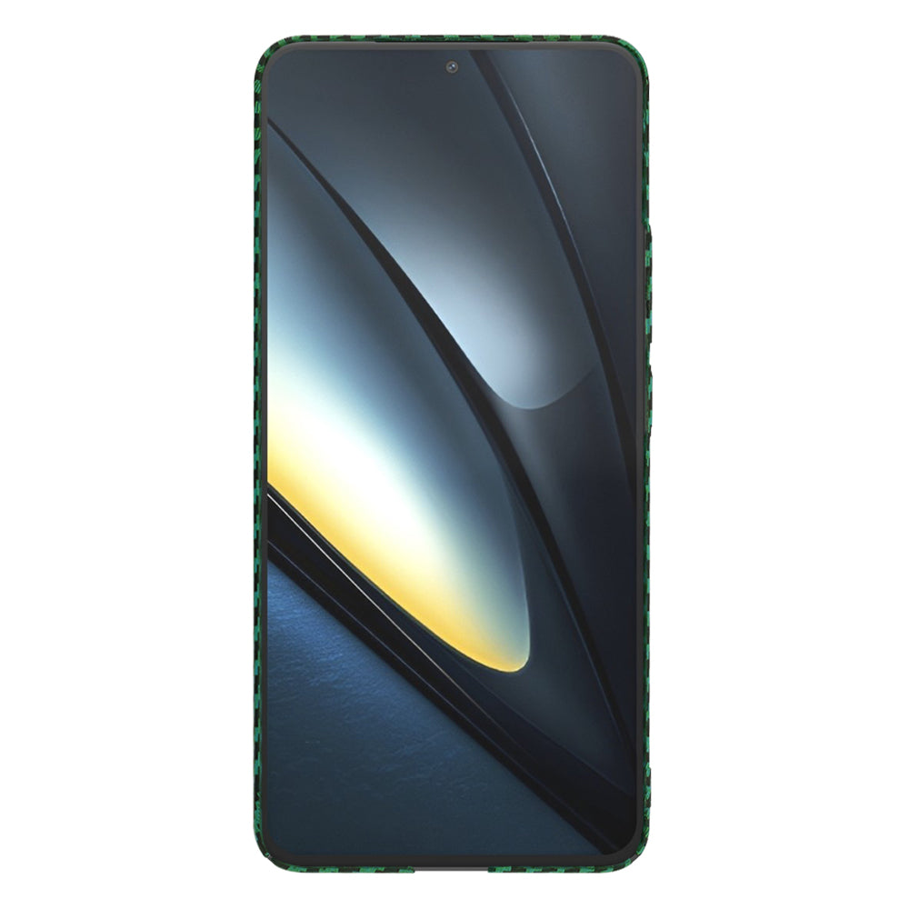 Puzdro pre Xiaomi Poco F6 Pro, Techsuit, Carbonite FiberShell, Zelené