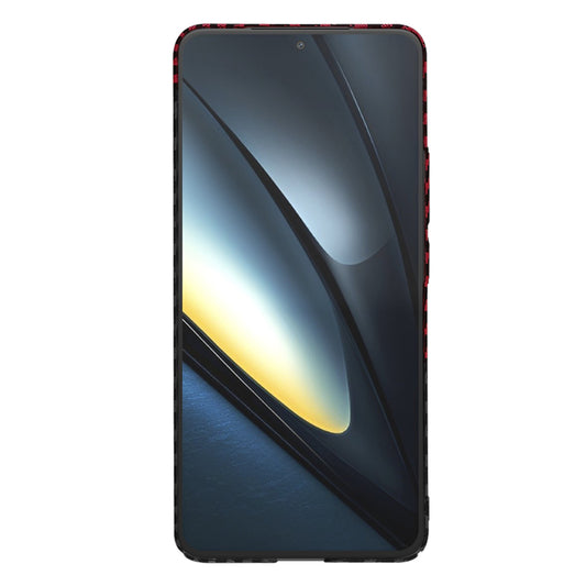 Puzdro pre Xiaomi Poco F6 Pro, Techsuit, Carbonite FiberShell, Čierno-červené