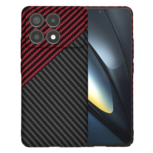 Puzdro pre Xiaomi Poco F6 Pro, Techsuit, Carbonite FiberShell, Čierno-červené