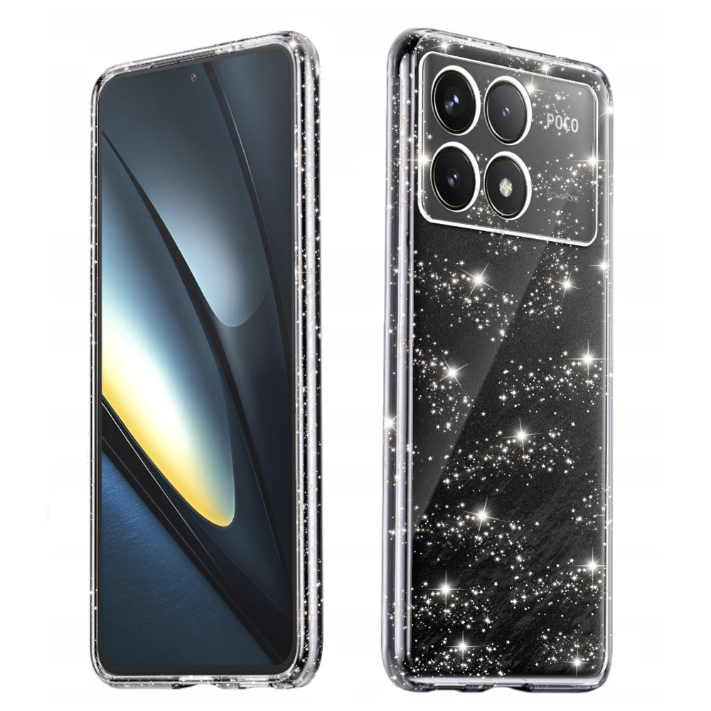 Puzdro pre Xiaomi Poco F6 Pro, Techsuit, SparkleSkin, Priehľadné