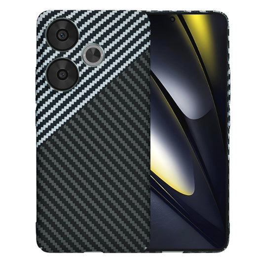 Puzdro pre Xiaomi Poco F6, Techsuit, Carbonite FiberShell, Čierno Sivé