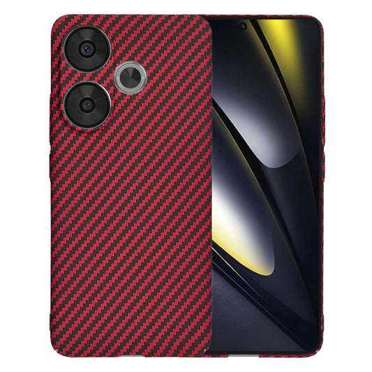 Puzdro pre Xiaomi Poco F6, Techsuit, Carbonite FiberShell, Červené