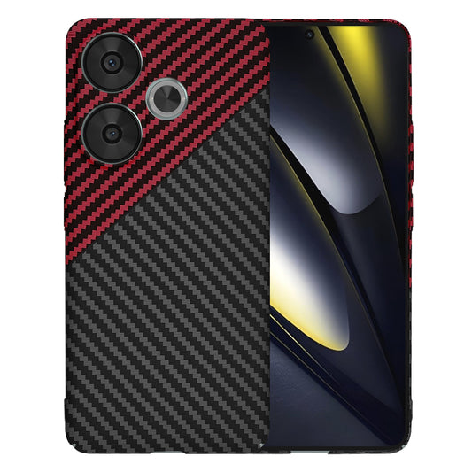 Puzdro pre Xiaomi Poco F6, Techsuit, Carbonite FiberShell, Čierna Červená