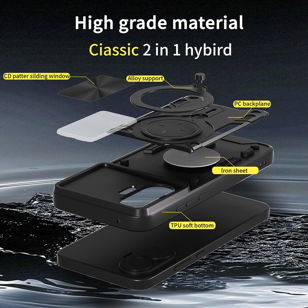 Puzdro pre Xiaomi Poco F7, Techsuit, CamGuard Pro, Čierne