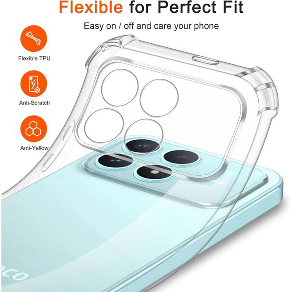Puzdro pre Xiaomi Poco F8 Pro, Techsuit, Shockproof Clear, Transparentné