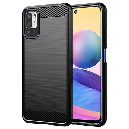 Puzdro pre Xiaomi Poco M3 Pro 5G / Redmi Note 10 5G, Techsuit, Karbón, Čierne
