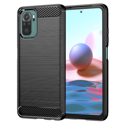 Puzdro pre Xiaomi Poco M5s / Redmi Note 10S / Note 10, Techsuit, Karbón, Čierne