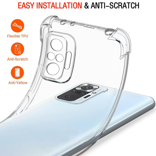 Puzdro pre Xiaomi Poco M5s / Redmi Note 10S / Note 10, Techsuit, Odolné proti nárazom, Priehľadné