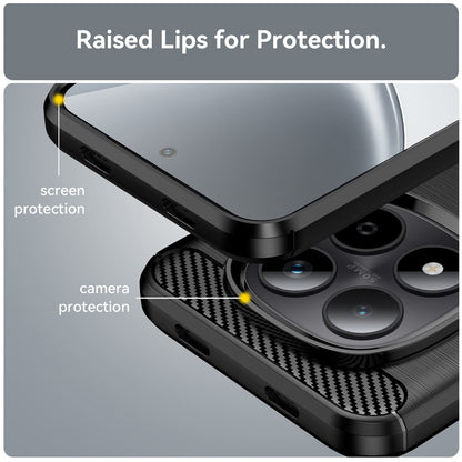 Puzdro pre Xiaomi Poco M8 Pro / Redmi Note 15 Pro+ 5G, Techsuit, Carbon, Čierne