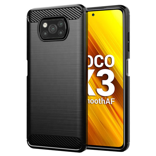Puzdro pre Xiaomi Poco X3 Pro / X3 NFC / X3, Techsuit, Karbón, Čierne