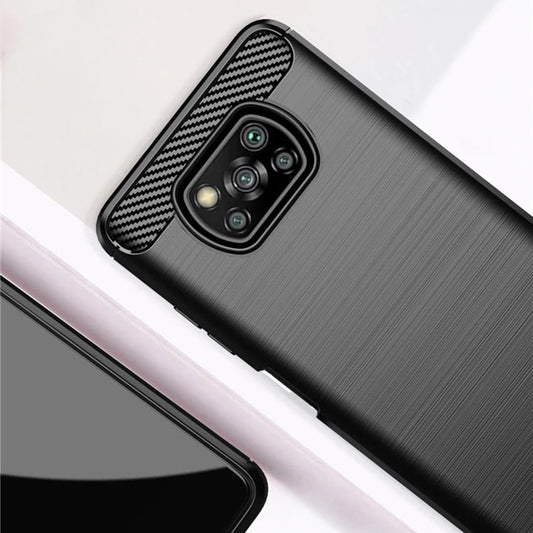 Puzdro pre Xiaomi Poco X3 Pro / X3 NFC / X3, Techsuit, Karbón, Čierne