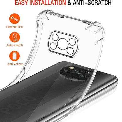 Case for Xiaomi Poco X3 Pro / X3 NFC / X3, Techsuit, Shockproof Clear, Transparent