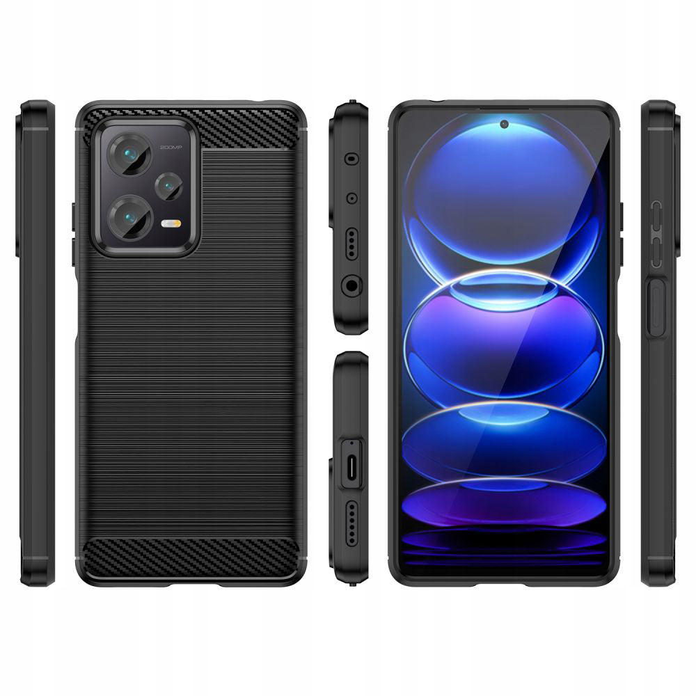 Puzdro pre Xiaomi Poco X5 / Note 12 5G, Techsuit, Karbón, Čierne