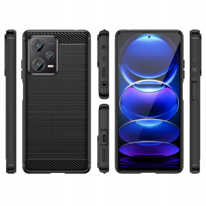 Puzdro pre Xiaomi Poco X5 / Note 12 5G, Techsuit, Karbón, Čierne