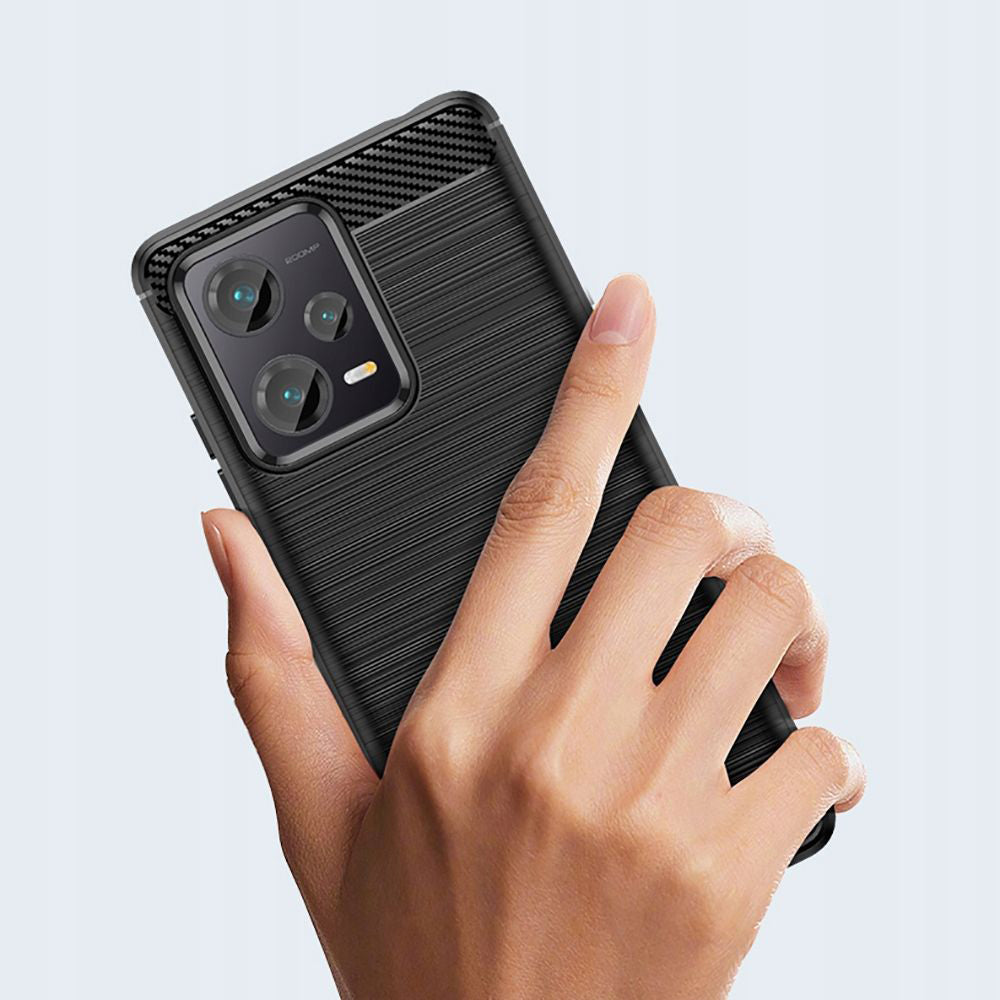 Puzdro pre Xiaomi Poco X5 / Note 12 5G, Techsuit, Karbón, Čierne