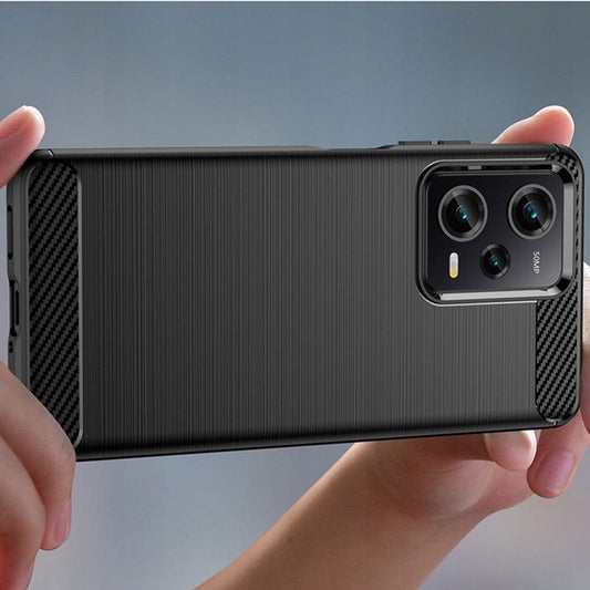 Puzdro pre Xiaomi Poco X5 Pro / Redmi Note 12 Pro 5G, Techsuit, Karbón, Čierne