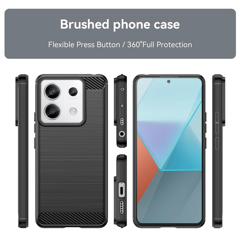 Case for Xiaomi Poco X6 / Note 13 Pro 5G, Techsuit, Carbon, Black