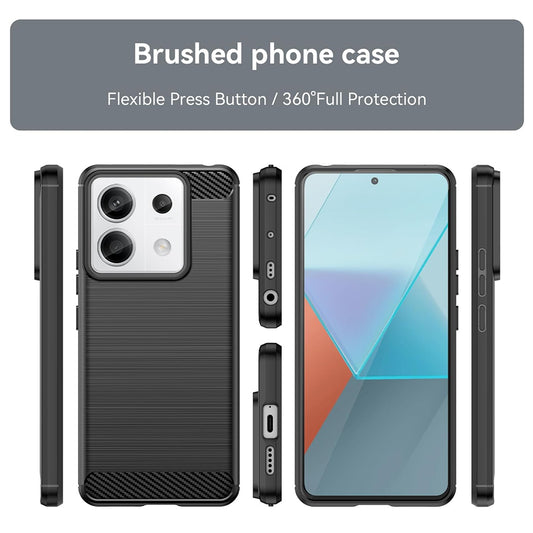 Puzdro pre Xiaomi Poco X6 / Note 13 Pro 5G, Techsuit, Karbón, Čierna