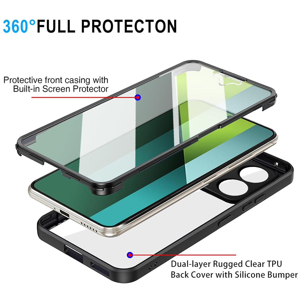 Puzdro pre Xiaomi Poco X6 / Note 13 Pro 5G, Techsuit, ColorVerse 360, Čierna