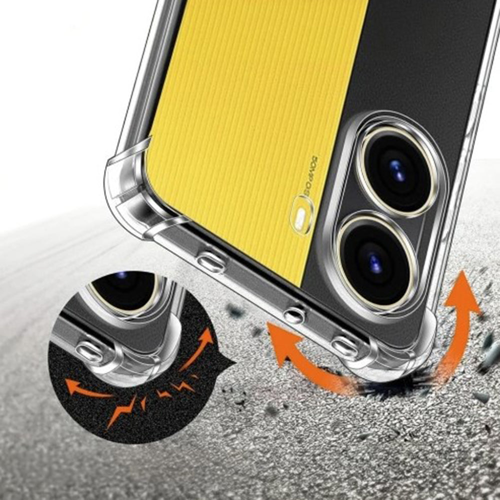 Obal na Xiaomi Poco X7 Pro, Techsuit, nárazuvzdorný priehľadný, transparentný