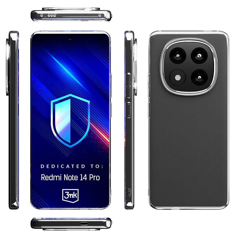 Puzdro pre Xiaomi Poco X7 / Redmi Note 14 Pro 5G, 3MK, Priehľadné, Transparentné