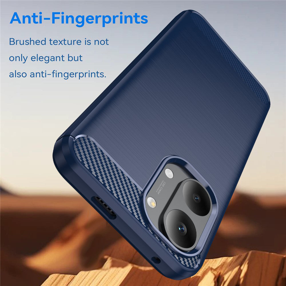 Puzdro pre Xiaomi Poco X8 Pro Max, Techsuit, Karbón, Modrá
