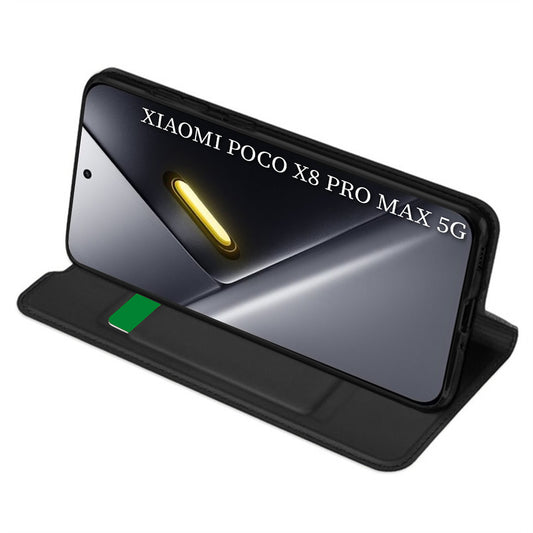 Puzdro pre Xiaomi Poco X8 Pro Max, Techsuit, Magskin Book, Čierne