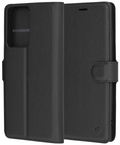 Puzdro pre Xiaomi Redmi Note 14 Pro+ 5G / Note 14 Pro 5G / Poco X7, Techsuit, kožené folio, čierne