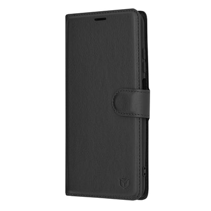 Puzdro pre Xiaomi Redmi 10 2022 / 10 (2021), Techsuit, kožené folio, čierne