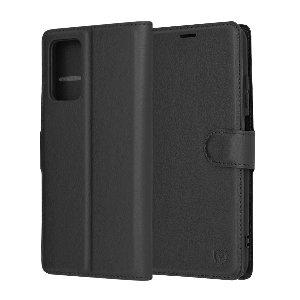 Puzdro pre Xiaomi Redmi 10 2022 / 10 (2021), Techsuit, kožené folio, čierne