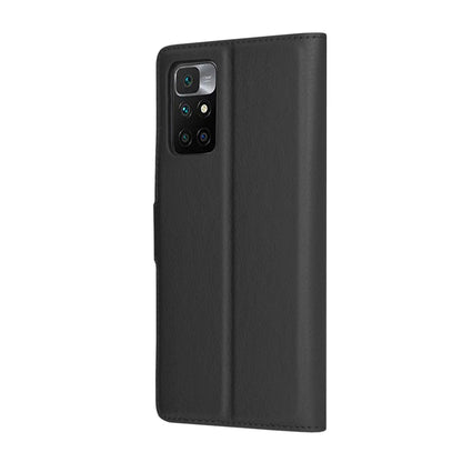 Puzdro pre Xiaomi Redmi 10 2022 / 10 (2021), Techsuit, kožené folio, čierne