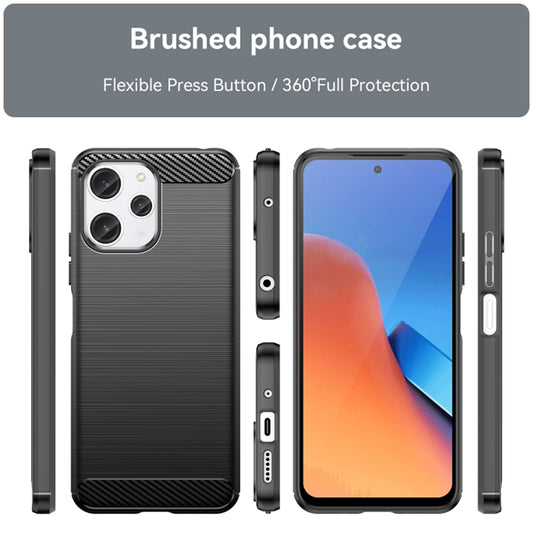 Puzdro pre Xiaomi Redmi 12 5G / 12, Techsuit, Karbón, Čierne